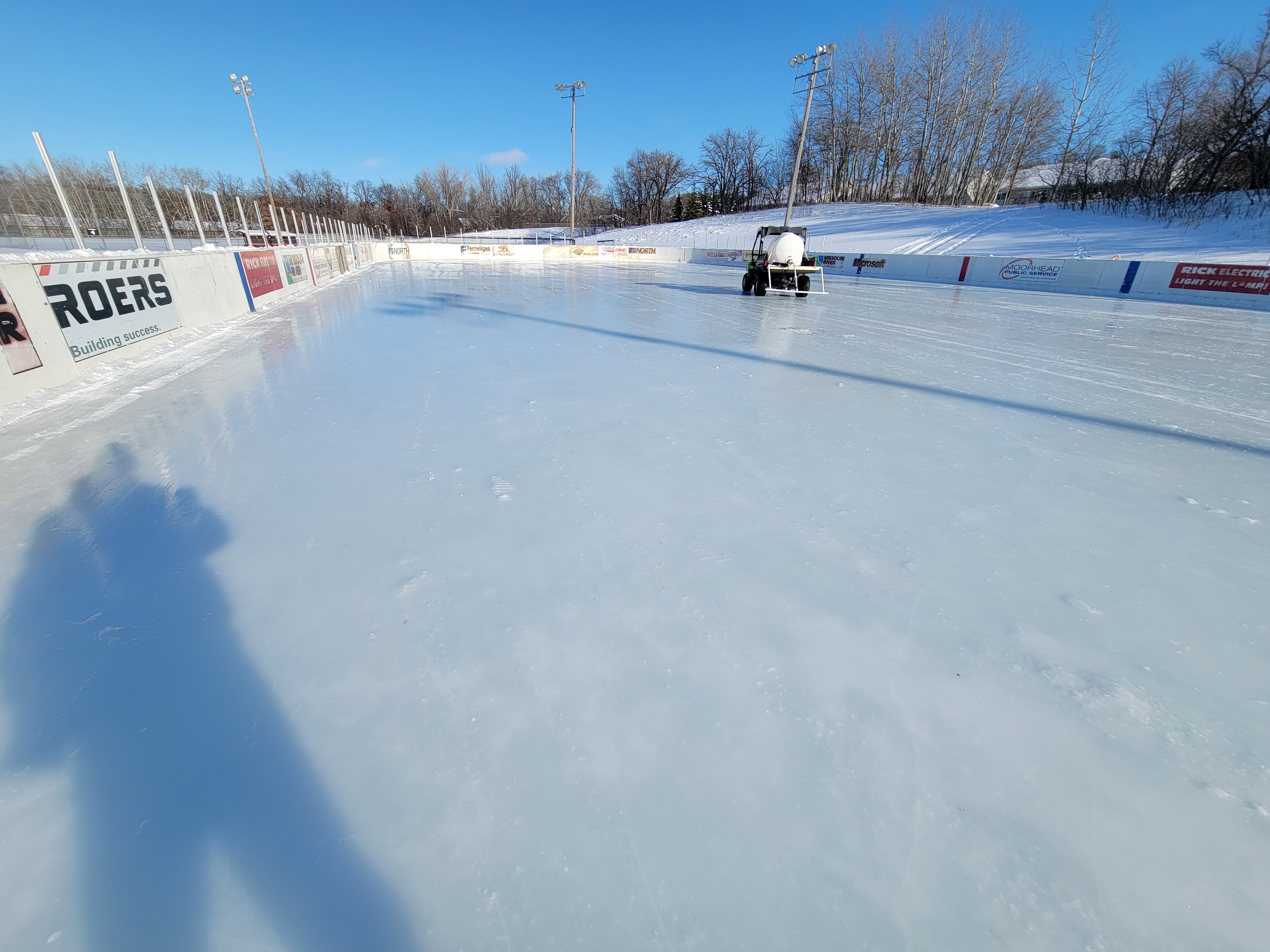 Preparing the ice